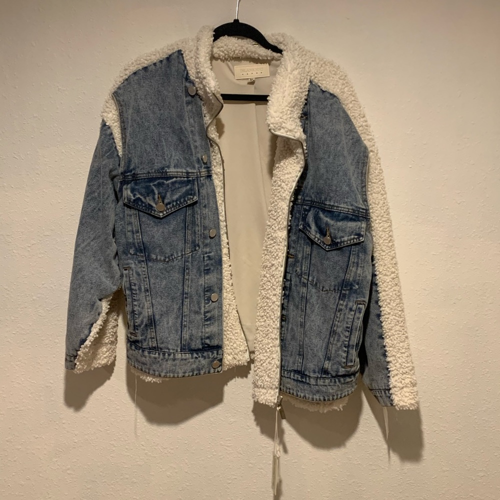 NWT Jean/Sherpa Jacket